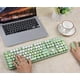 thumbnail image 2 of UBOTIE Teclado inalámbrico para computadora colorido M 2.4 GHz Conexión sin interrupción y mouse óptico (púrpura-colorido) - Verde-colorido, 2 of 7
