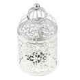 thumbnail image 4 of thinsony Electroplated Metal Birdcage Shape Tea Light Candle Holder B-Silver, 4 of 8