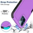 thumbnail image 4 of Defender Case for iPhone 11 Pro 5.8'' - Heavy Duty 1 in 1 Design Rugged Full Body Dustproof Shockproof Bumper Non-Slip Protective Cover,Purple,For iPhone 11 Pro, 4 of 10