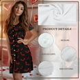 thumbnail image 7 of Yuyamidu Halloween Bat Button Nightgowns for Women V-Neck Short Sleeve Sleepshirts Lightweight Sleep Dress Soft Comfy Nightdress for Summer, 7 of 7