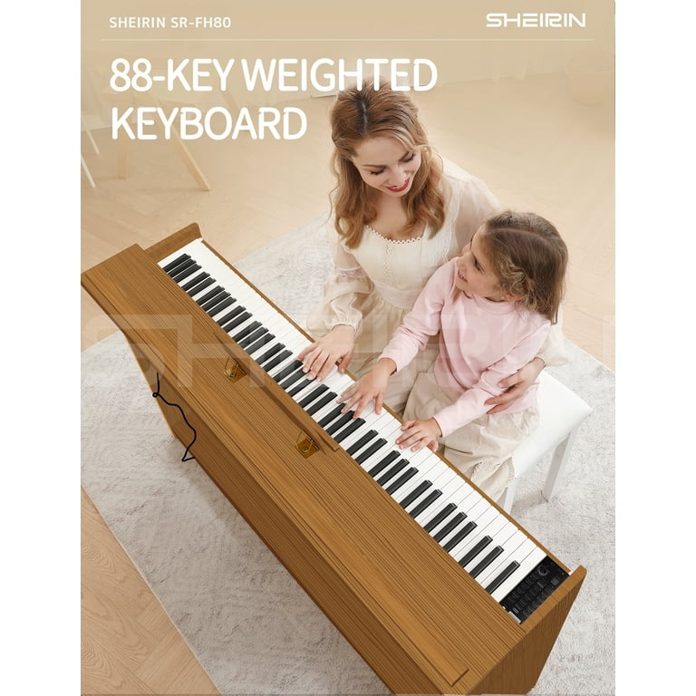 SHEIRIN Digital Piano 88 Keys Weighted Keyboard Electric SHEIRIN Digital Piano 88 Keys Weighted Keyboard Electric