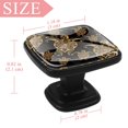 thumbnail image 4 of 4 Pcs Square Cabinet Handle Cupboard Knob Drawer Pulls Handle Boho Golden Sea Turtle Tortoise Drawer Knobs with Screws Furniture Decoration, 4 of 7