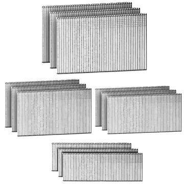 SITLDY 16 Gauge Straight Finish Nails 1200-Pack ( 1-1/2", 1-3/4", 2", 2-1/2", 300 Per Size), Galvanized, Assorted Size Project Pack, for Pneumatic, Electric 16GA Straight Finish Nailer