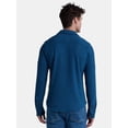 thumbnail image 3 of Burnside Men's Jacquard Fleece Button Front Shirt with Long Sleeves, Sizes S-2XL, 3 of 5