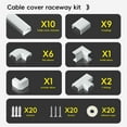 thumbnail image 5 of Cord Cover Raceway Kit - 157" Paintable Cable Concealer, Wire Hider for TV Wall Mounting and Wire Management, 5 of 8