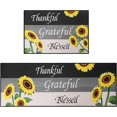 thumbnail image 3 of 2 Pcs Kitchen Rugs Set Washable Kitchen Mats for Floor, Home, Sink, Bathroom Cushioned Non Slip Sunflower Kitchen Rug Runner Standing Mat （Grateful, 3 of 6