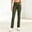 Army Green, variant on Women Solid Mid Rise Yoga Pants Straight Leg Casual Workout Leggings with Pockets, Soft Stretch Activewear Trousers White