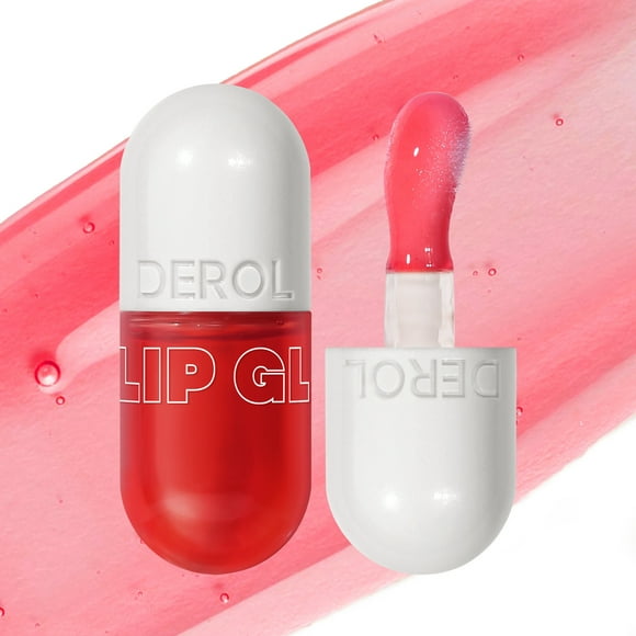 Fiudx Acetato Labial, Potenciador Labial Hidratante En Fórmula de Jengibre, Brillo Labial Voluminizador En Acabados Espejo, Sérum Labial Hidratante Antigrietas, Maquillaje Diario de Aspecto Natural,