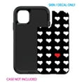 thumbnail image 2 of DistinctInk Custom SKIN / DECAL compatible with OtterBox Defender for iPhone 11 (6.1" Screen) - Red White Black Repeating Hearts, 2 of 5