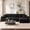 Black, variant on 96" Cloud Sectional Couch, L-Shaped Corduroy Modular Sectional Sofa, No Assembly Required, Deep Seat Corner Sofa for Living Room Apartment, Black-L