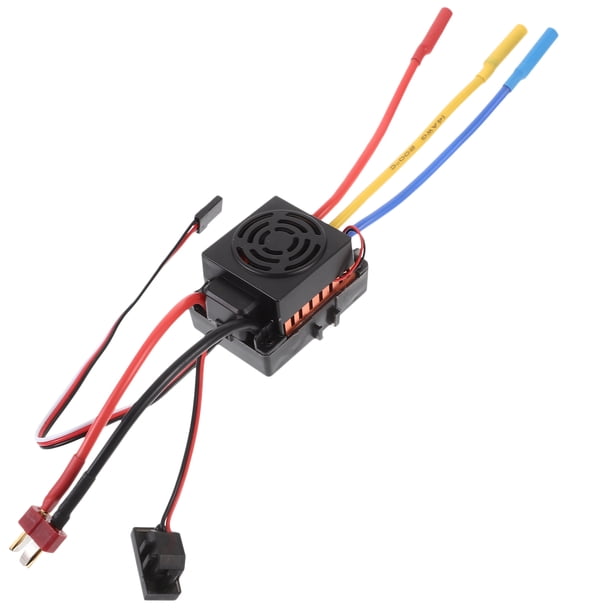 EeaseMX Controlador eléctrico sin escobillas ESC de 60 A para coche y camión RC 1:10 (naranja)