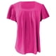 thumbnail image 5 of Fiudx Ofertas Flash Del Día Solo En Línea Blusa Casual de Verano para Mujer, Manga Corta, Cuello En V, Manga 3/4, Dobladillo Curvado, Blusa Suelta Tipo Túnica, 5 of 5
