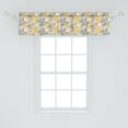 thumbnail image 2 of Ambesonne Mustard Valance Pack of 2, Abstract Flowers Splashes, 54"X12", Multicolor, 2 of 4