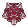 thumbnail image 3 of Mandala Duvet Cover Set, Maroon Universe and Bohemian with Effects Locus Traditional Artwork Medallion Print, Decorative 2 Piece Bedding Set with 1 Pillow Shams, Twin Size, Red, by Ambesonne, 3 of 3