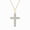 Yellow Gold Vermeil Plated Silver, variant on Diamond Cross Pendant Necklace, 1/20 Ct Natural Diamonds, 925 Sterling Silver or Vermeil, 18" Chain, Faith Jewelry