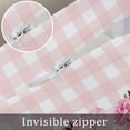 thumbnail image 5 of Decorative Throw Pillow Cover Happy Mother''s Day Pillow Cases Spring Flowers Floral Pink White Plaid Warm Family Cushion Cover Super Soft Brushed Fabric Pillowcase for Home Couch Sofa Bed, 30" x 30", 5 of 6