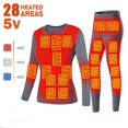 thumbnail image 1 of Ropa interior con calefacción para hombre, traje de motocicleta con calefacción térmica, alimentado por USB, pantalones de motocicleta, esquí, 28, invierno, nuevo, 1 of 4