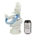 thumbnail image 3 of Ebros Capiz Blue Ombre Tail Mermaid Leaning On Rock By Sea Coral Reef Statue, 3 of 6