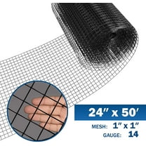 Fencer Wire 14 Gauge Black Vinyl Coated Welded Wire Mesh Size 1 inch by 1 inch (2 ft. x 50 ft.)