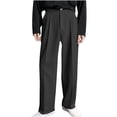 thumbnail image 4 of FRSASU Mens Casual Dress Pants Old Money Pleated Baggy Wide Leg Vintage Loose Fit Slacks Work office Trousers Black, 4 of 4