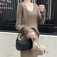 thumbnail image 4 of Pretty Comy Lazy Style Long-sleeved Autumn Clothes Women's Outer Wear Loose Pullover V-neck Sweater, 4 of 5