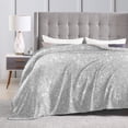 thumbnail image 4 of Kll Fleece Blanket Plush Throw Blanket Silver Glitter,Soft Fuzzy Cozy Flannel Blanket For Couch Sofa Bed.(40"X30"), 4 of 9