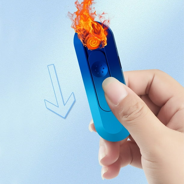 Thin And Light Induction Charging Lighter Gradient Windproof Cigarettes Lighter Mini Pocket Portable Cool Color Light Igniter