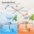 thumbnail image 2 of 66 inch Modern Black Industrial Large Airflow Ceiling Fan with Light and Smart APP Remote Control, 2 of 7
