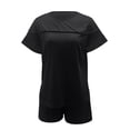 thumbnail image 3 of Yubnlvae Women's Summer 2-Piece Outfit - Color Block Lounge Set with Pockets Black Xl, Summer Two Piece Set with Pockets Loose Fit Color Block Design Casual Chic Women's Outfit, 3 of 8