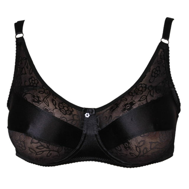 Bra for Silicone Breast Insert - Mastectomy Bra for Artificial - Transgender - Black, 38