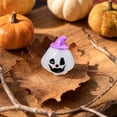 thumbnail image 5 of Halloween Mini Pumpkin Ghost, Resin Figurine Set, Colorful Desktop Decor, Cute Translucent Appearance and Durable Polyresin Build for Car Dashboards, Shelves and Party Tables., 5 of 7
