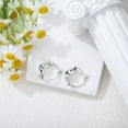 thumbnail image 5 of Vintage Daisy/Rose/Butterfly with Natural Moss Agate Hoop Earrings 925 Sterling Silver Retro Moss Agate Hoop Earrings for Women Gifts, 5 of 10