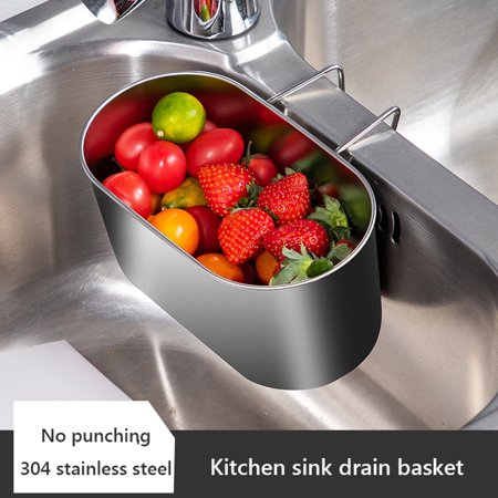 Clairlio Stainless Steel Triangle Filter Basket Sinks Vegetable Fruit