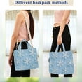thumbnail image 4 of FORMRS Womens Corduroy Tote Bag Crossbody Shoulder Handbag with Pocket, Blue Snowflake, 4 of 7