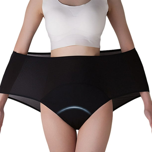 Leakproof Women Briefs Traveling Washable Girls Undies Breathable  Skin-friendly Elastic Waist Chinlon Panties Underwear Apricot 4XL 
