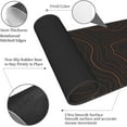 thumbnail image 3 of Black Brown Topographic Map Extended Large Gaming Mouse Pad Non Slip Rubber Base Mousepad Stitched Edges 31.5 X 11.8 Inch, 3 of 6
