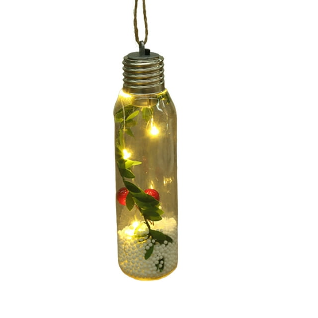 Christmas Tree Lights Hanging Bottle Style LED Light Bulb Decor 16 cm x 4.5 cm Clear Acrylonitrile Butadiene Styrene Single Piece