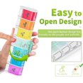 thumbnail image 3 of Newway 7 Days Am Pm Pill Organizer - 2 Times A Day Large Weekly Pills Case, Bpa-free Pills Box Container Cases, Morning And Night Pill Boxes With Uniq, 3 of 5
