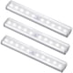 thumbnail image 1 of Luz con sensor de movimiento para interiores, 10 luces LED para armario con sensor de movimiento, funciona con pilas, luces magnéticas debajo del gabinete, tira inalámbrica, barra de luces noctur, 1 of 5