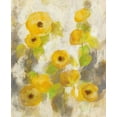 thumbnail image 2 of Vassileva, Silvia 15x18 White Modern Wood Framed Museum Art Print Titled - Floating Yellow Flowers II, 2 of 4