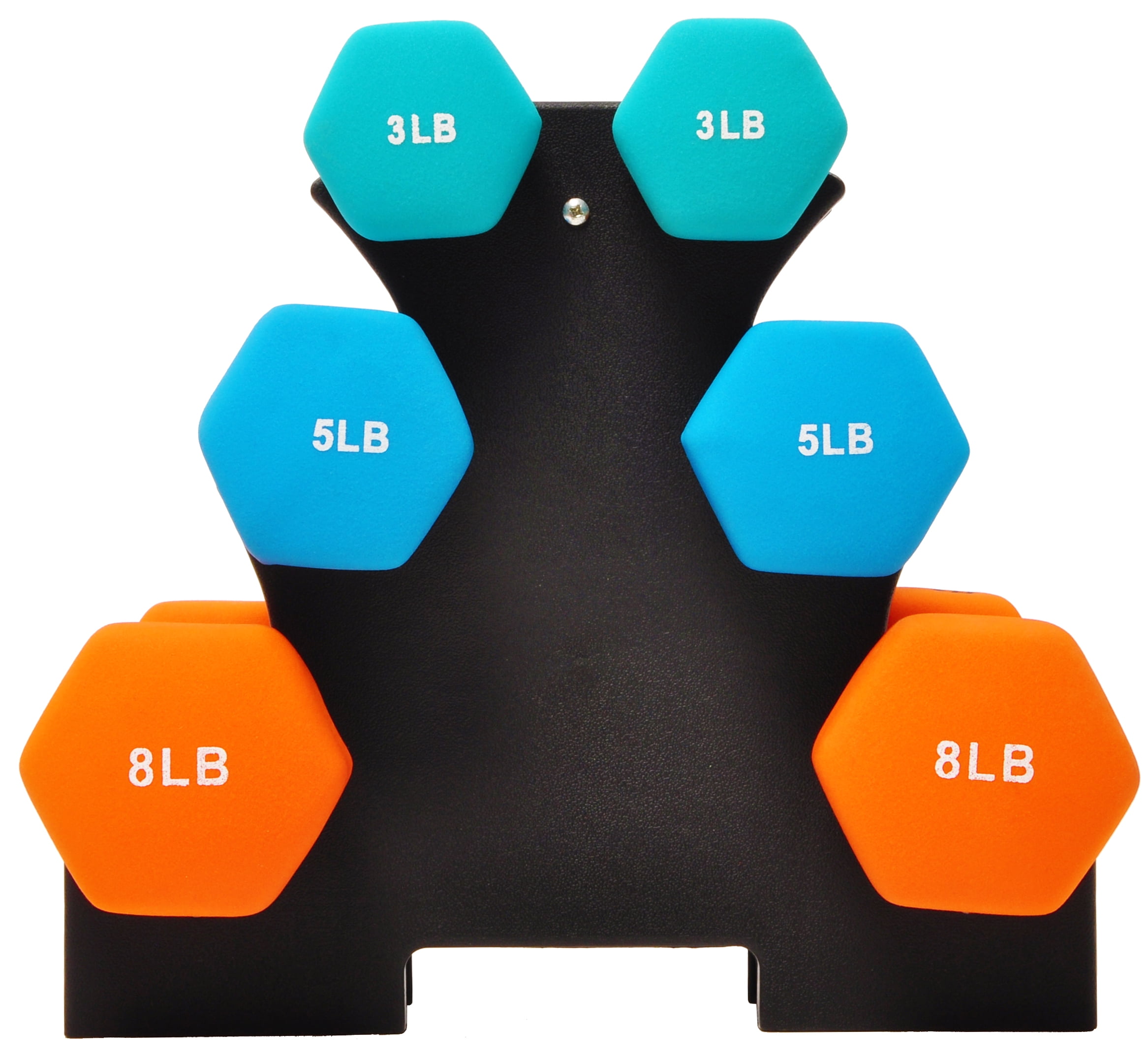 BalanceFrom Dumbbell Set with Stand (5lbs, 8lbs, 12lbs set)