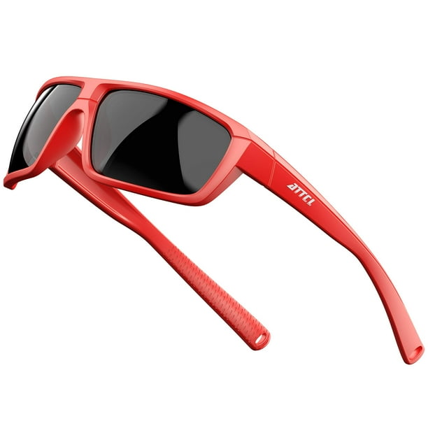 Gafas de Sol Polarizadas ATTCL 5001 Rojo+Negro para Hombre