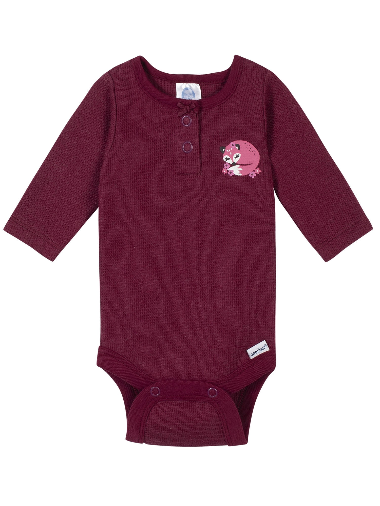 baby girl thermal onesie
