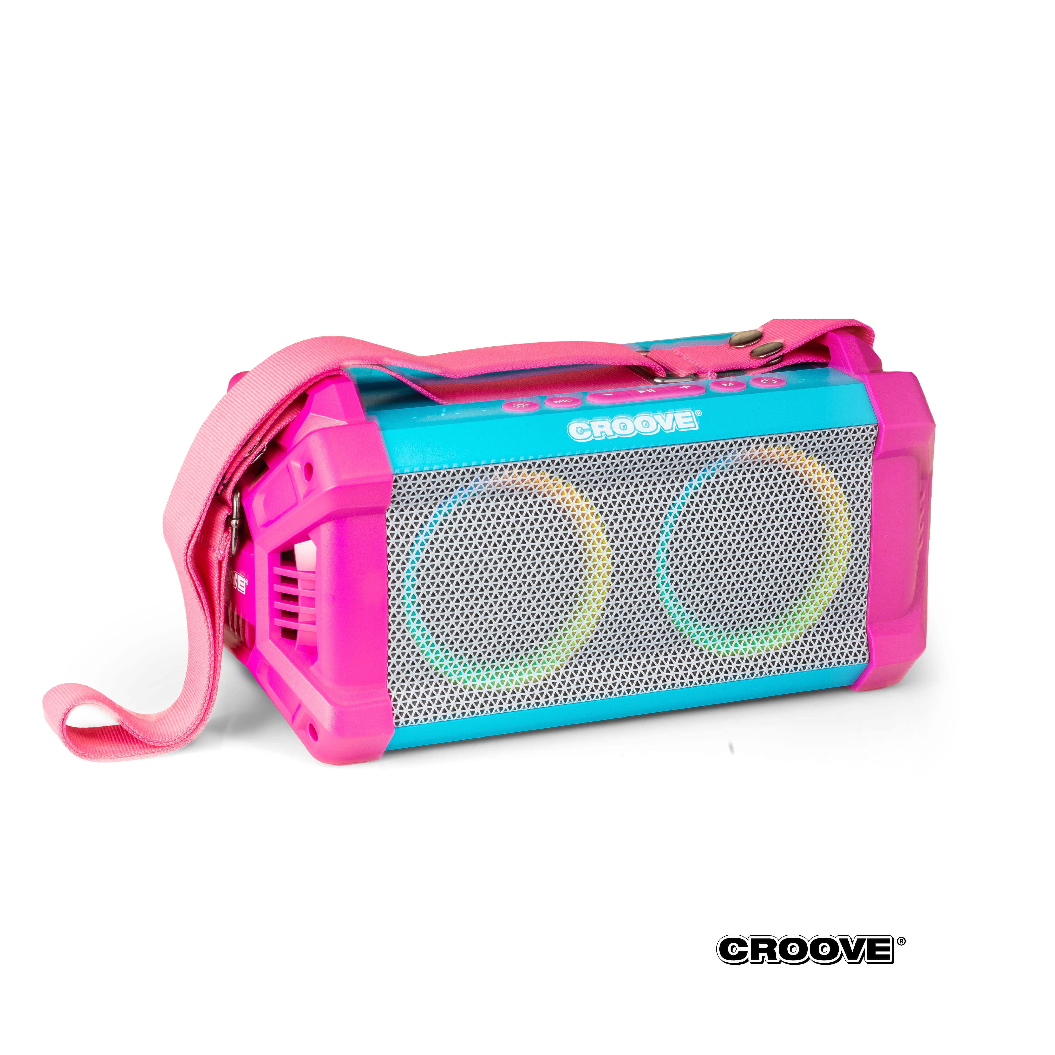 Croove Portable Karaoke Machine with Wireless Microphone and Bluetooth Speaker