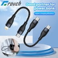 thumbnail image 2 of 0.25M Short Type C To Type C Cable 66W Fast Charging Data PD20W USB C Lightning Cable For iphone Android Power Bank Wire type c to type c 0.25m, 2 of 6