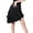Black, variant on YM YOUMU Women Asymmetric Tassel Tiered Latin Dance Skirt Salsa Tango Ballroom Practice Dancewear