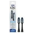 thumbnail image 2 of Oral-B Clic Toothbrush Ultimate Clean Replacement Soft Brush Heads, Black, 2 Count, 2 of 8
