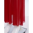 thumbnail image 5 of Aislor Girls' Asymmetrical Tutu Skirted Leotard Sequined Ballroom Lyrical Dress Latin Ballet Dancewear Burgundy 6, 5 of 7