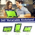 thumbnail image 2 of Dteck Kids Case for iPad Air 11 inch 2024,iPad Air 11 inch 2025 Heavy Duty Silicone Case Hand Grip 360° Rotatable Stand Shockproof Kickstand Cover with Shoulder Strap,Navy/Green, 2 of 8