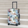 thumbnail image 5 of Yiaed Watercolor Sailboat Print Travel Luggage Cover Suitcase Protector Fits 18-32 Inch Luggage Wheel Covers Patterned Elastic Luggage Anti-scratch（No luggage）-Large, 5 of 5